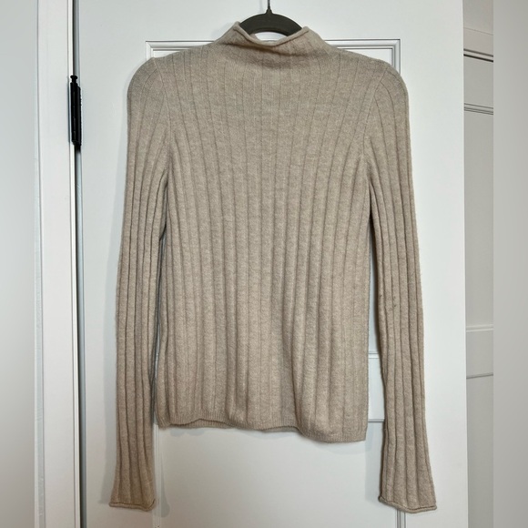 Madewell Cream Ribbed Turtleneck Sweater (Small) - Picture 5 of 5
